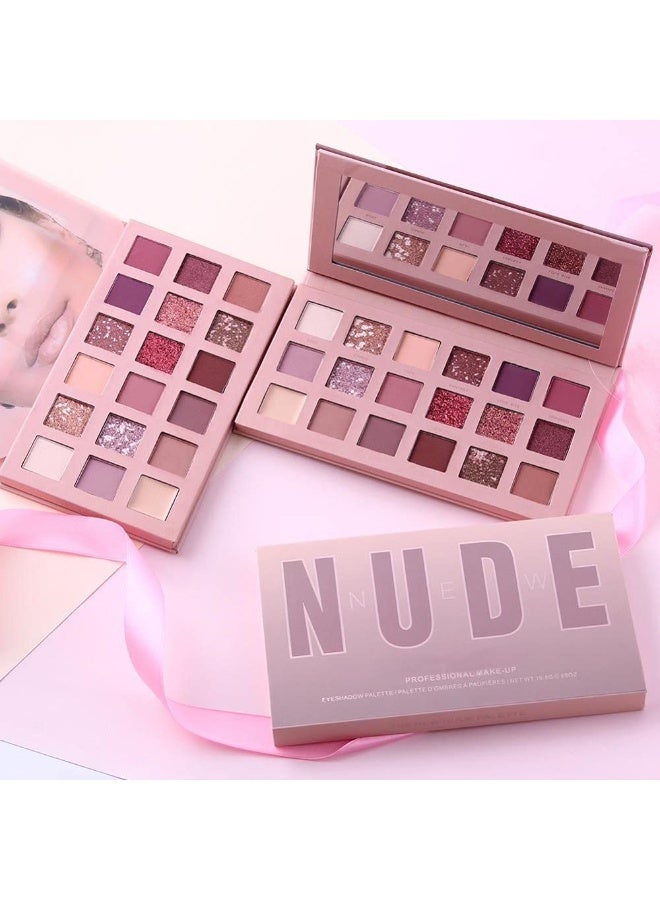 Nude Edition Eyeshadow 18 Color Palette, Shimmer and Matte Shades for Eye Makeup. - Image 2